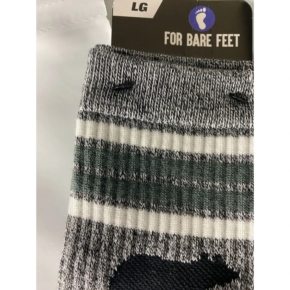 For Bare Feet Buffalo Bison Socks Gray Large Novelty Crew Socks‎ NEW